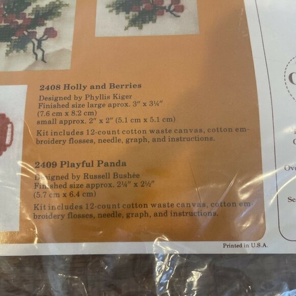 The Creative Circle Cross Stitch #2408 #2408 Holly And Berries, Playful Panda - Picture 4 of 7